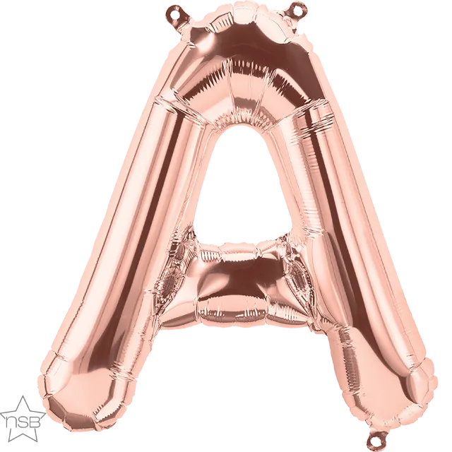 16" Letter A - Rose Gold