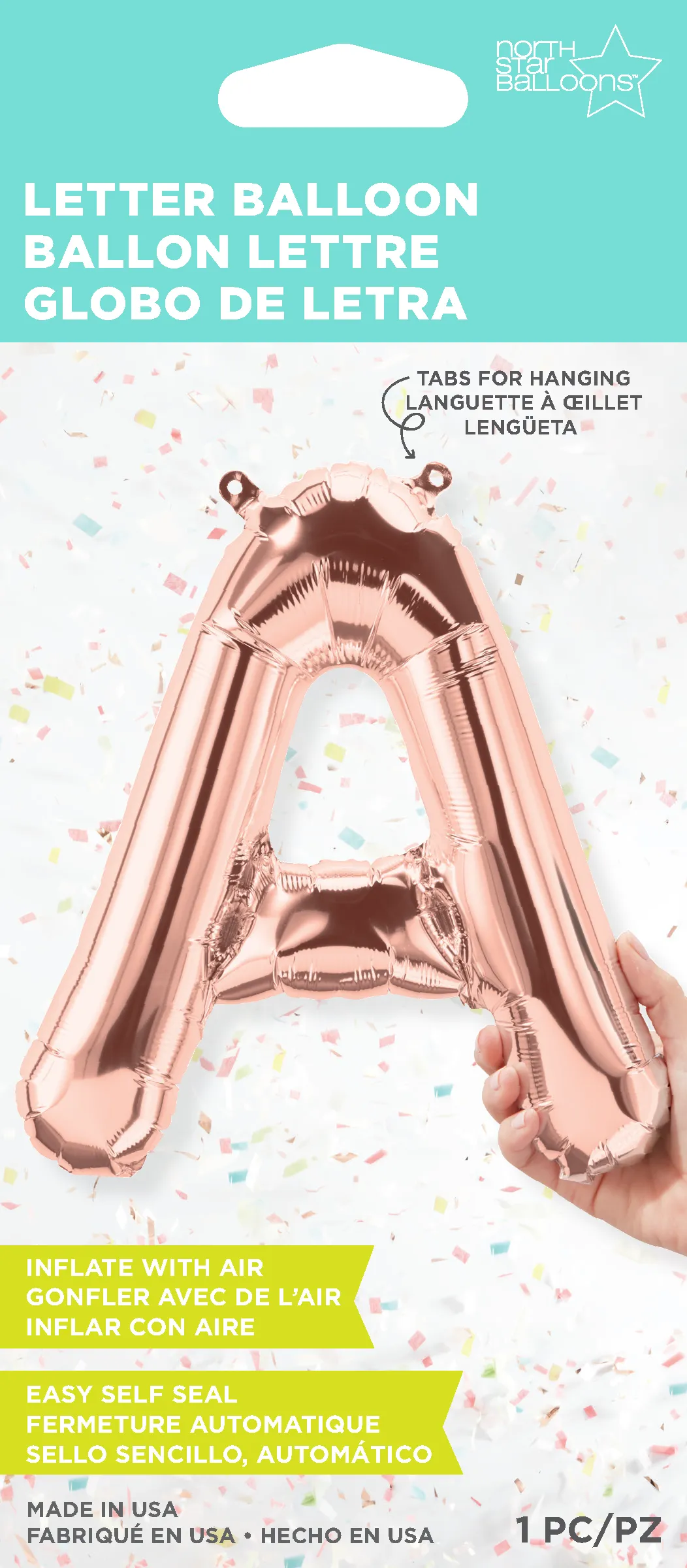 16" Letter A - Rose Gold