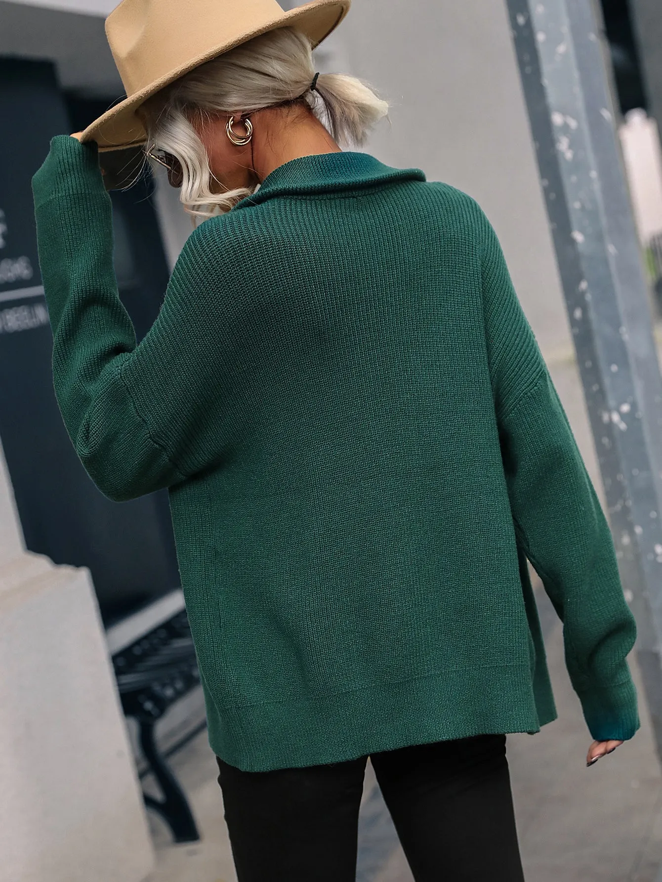 AILISH KNIT JACKET- GREEN
