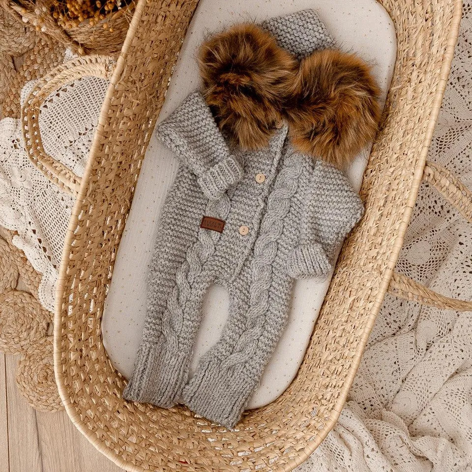 Alpaca Pram Suit - Grey