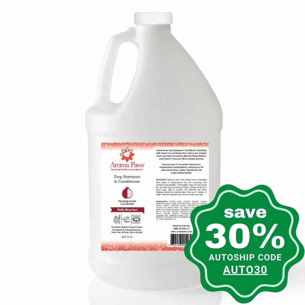 Aroma Paws - Dog Shampoo & Conditioner - Pomegranate Cucumber - 1GAL