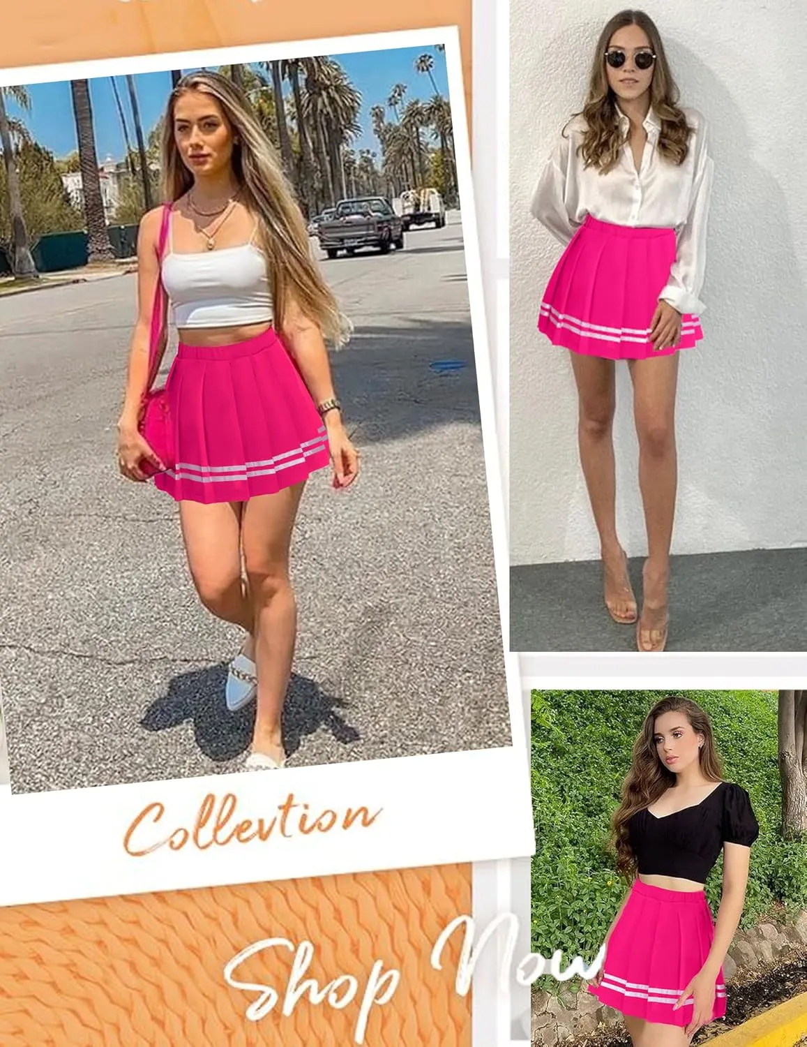 Avidlove Womens Pleated Skirt School Uniform Skirt Mini Skirt Pleated Cheer Skirt
