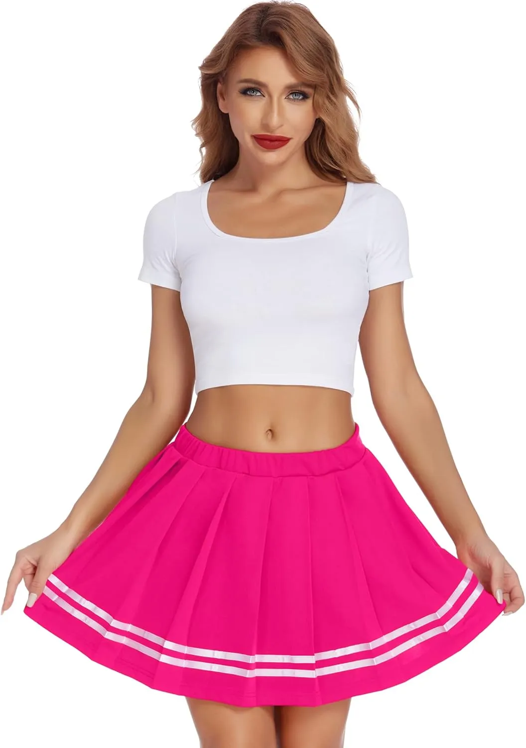 Avidlove Womens Pleated Skirt School Uniform Skirt Mini Skirt Pleated Cheer Skirt