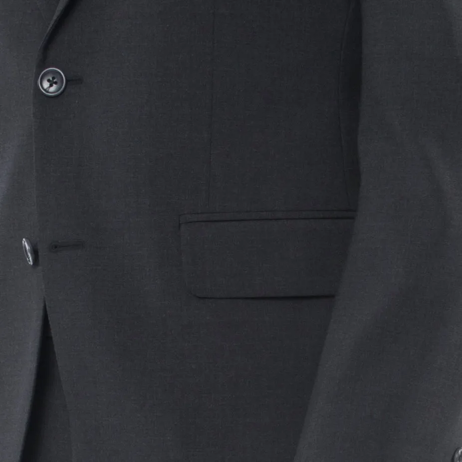 Black Technical Wool Suit