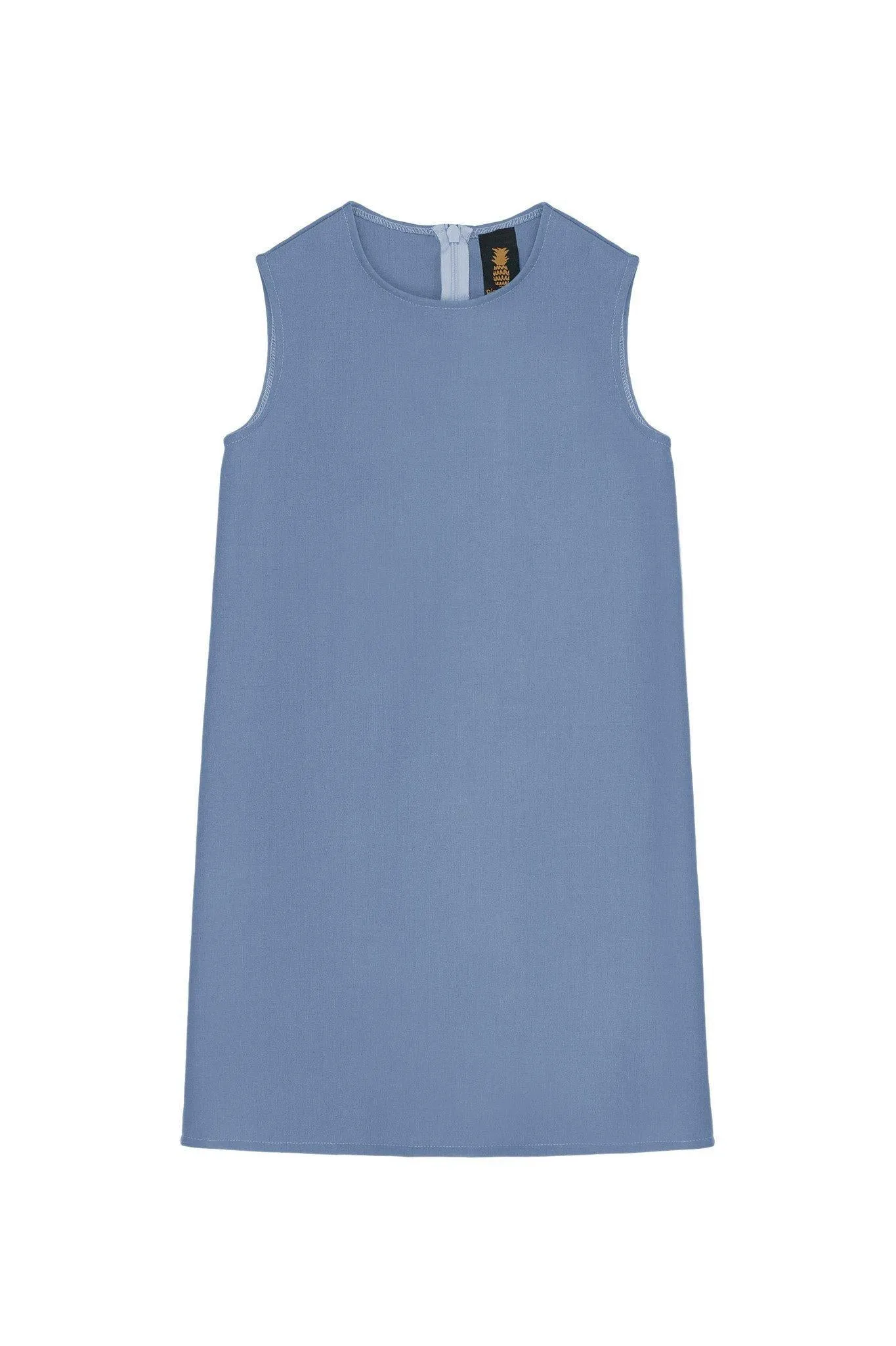 Blue Gray Stretchy Sleeveless Shift Dress - Girls