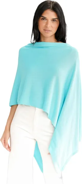 Caroline Grace Cashmere Blend Poncho by Alashan Lightweight & Super Soft - 95% Cotton 5% Cashmere - Great Gift Item