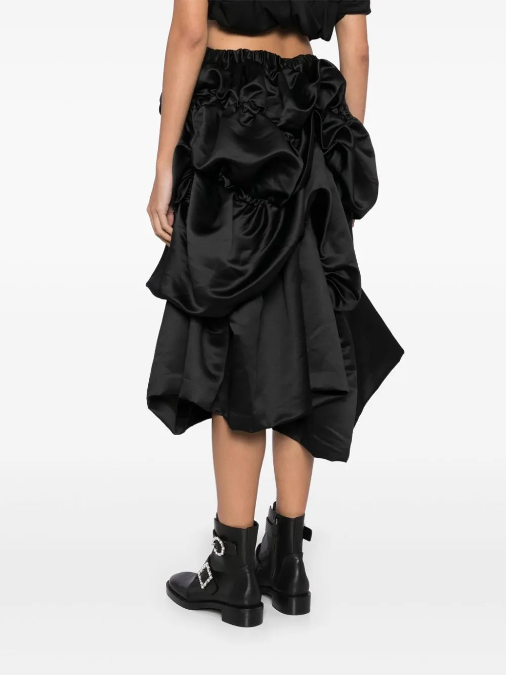 Cluttered Satin Skirt