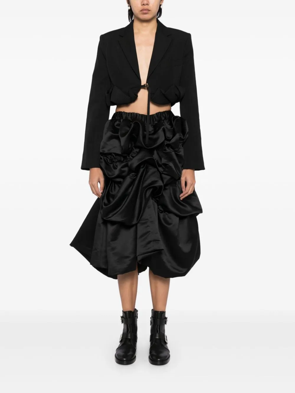 Cluttered Satin Skirt