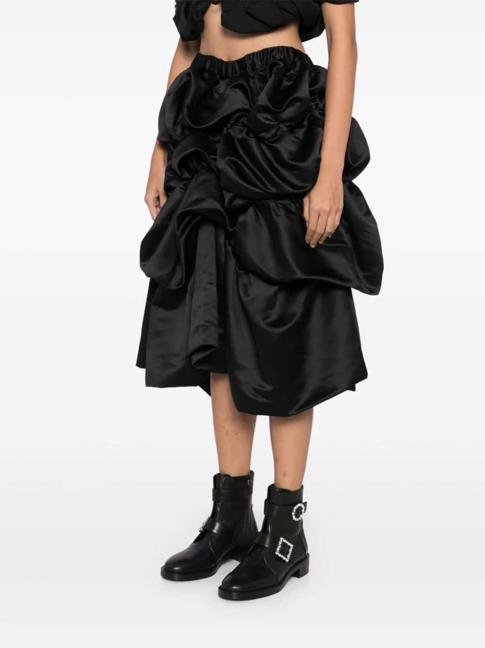 Cluttered Satin Skirt