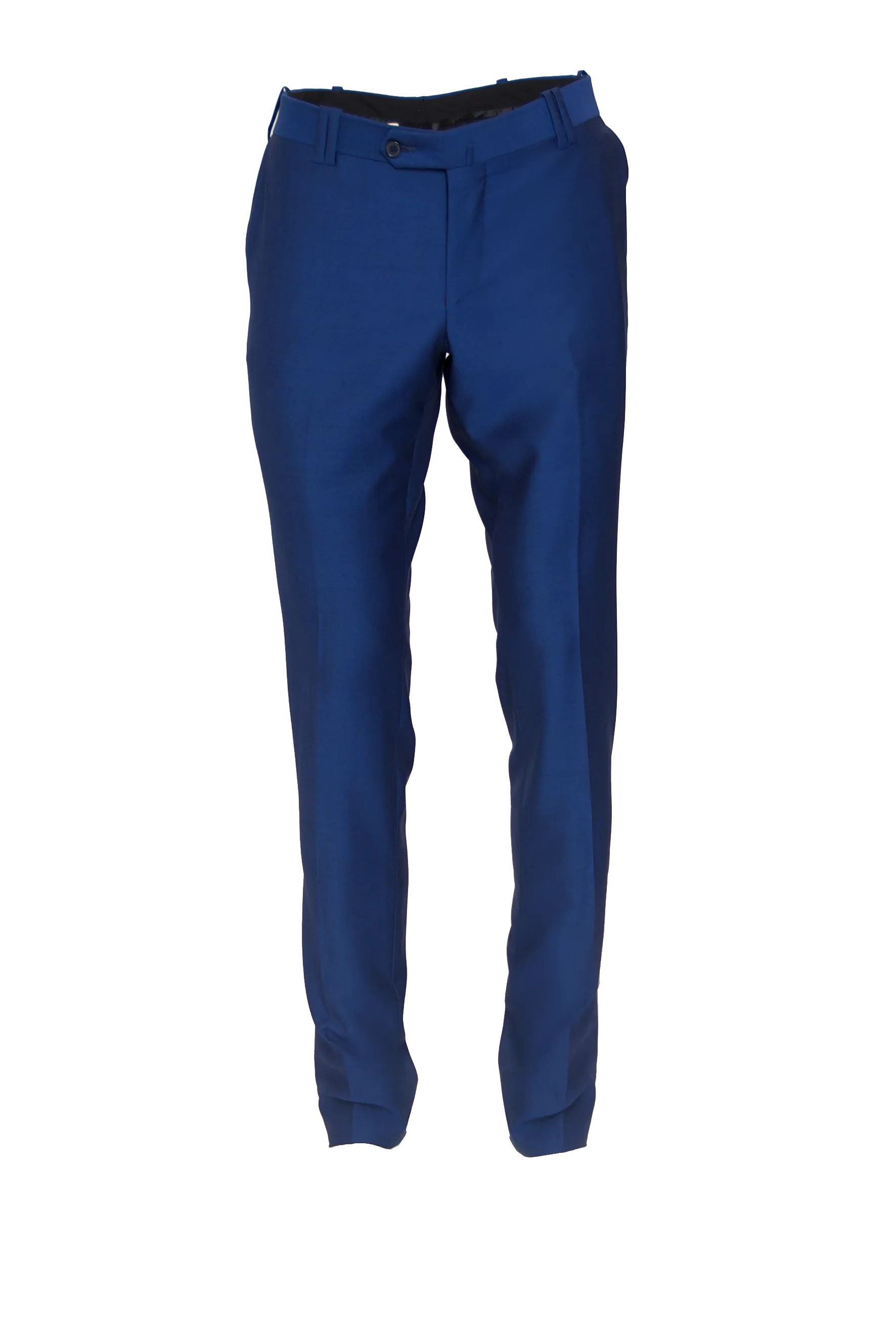 COBALT BLUE FITTED WOOL SUIT TROUSER