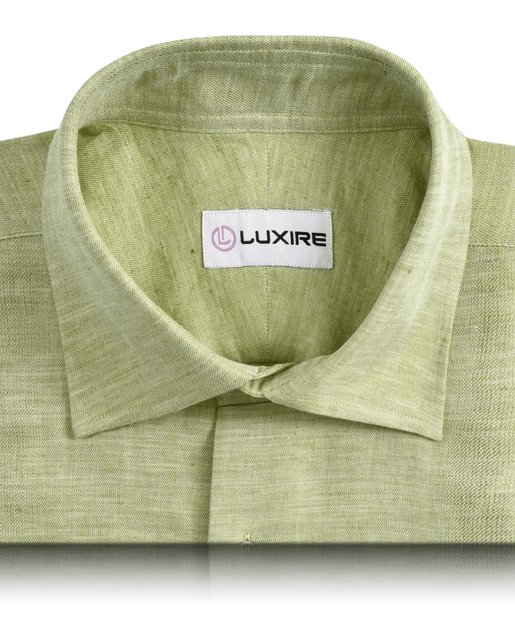 Cotton Linen: Light Green Chambray Shirt