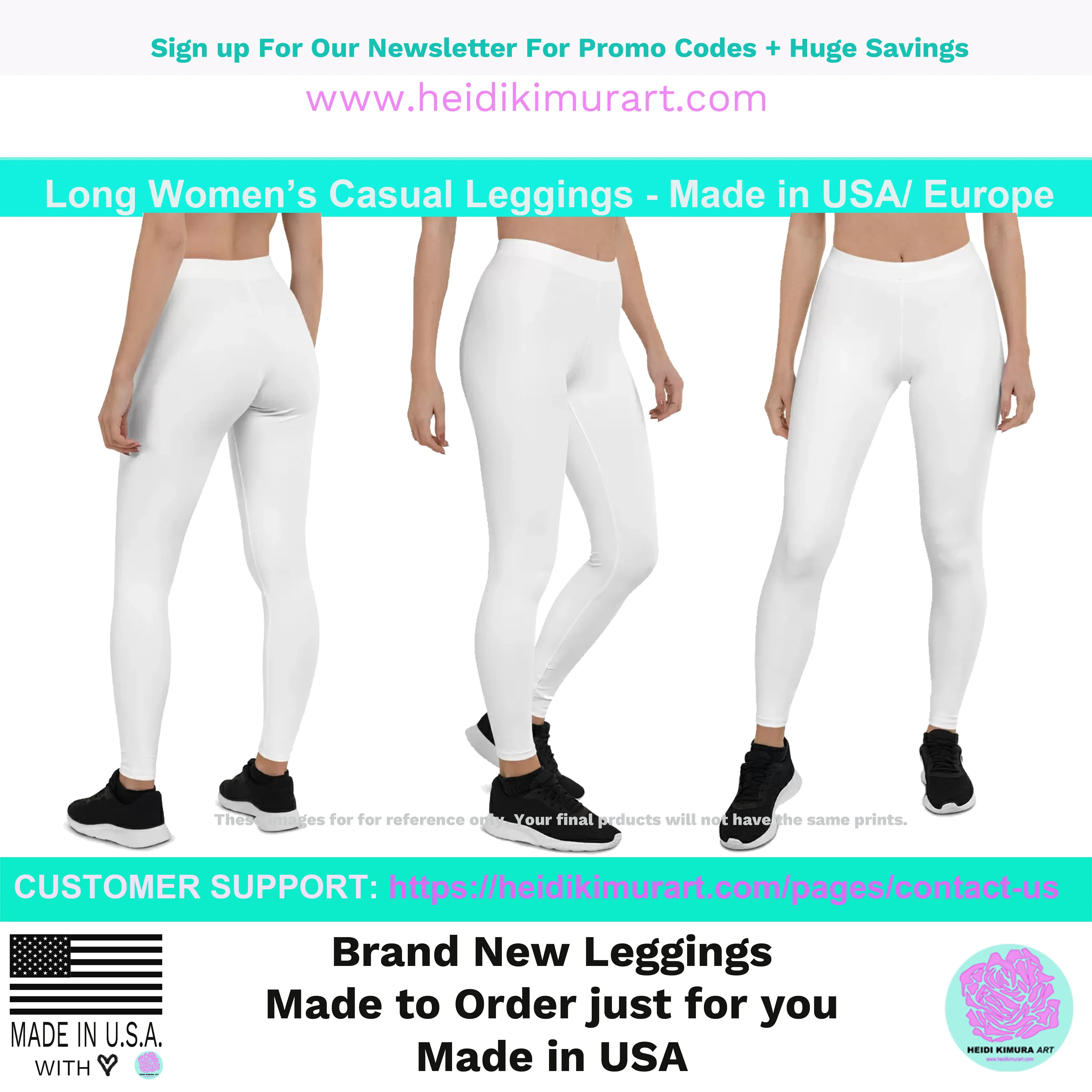 Dark Pink Women's Casual Leggings, Bright Hot Pink Long Fashion Tights-Made in USA/EU/MX