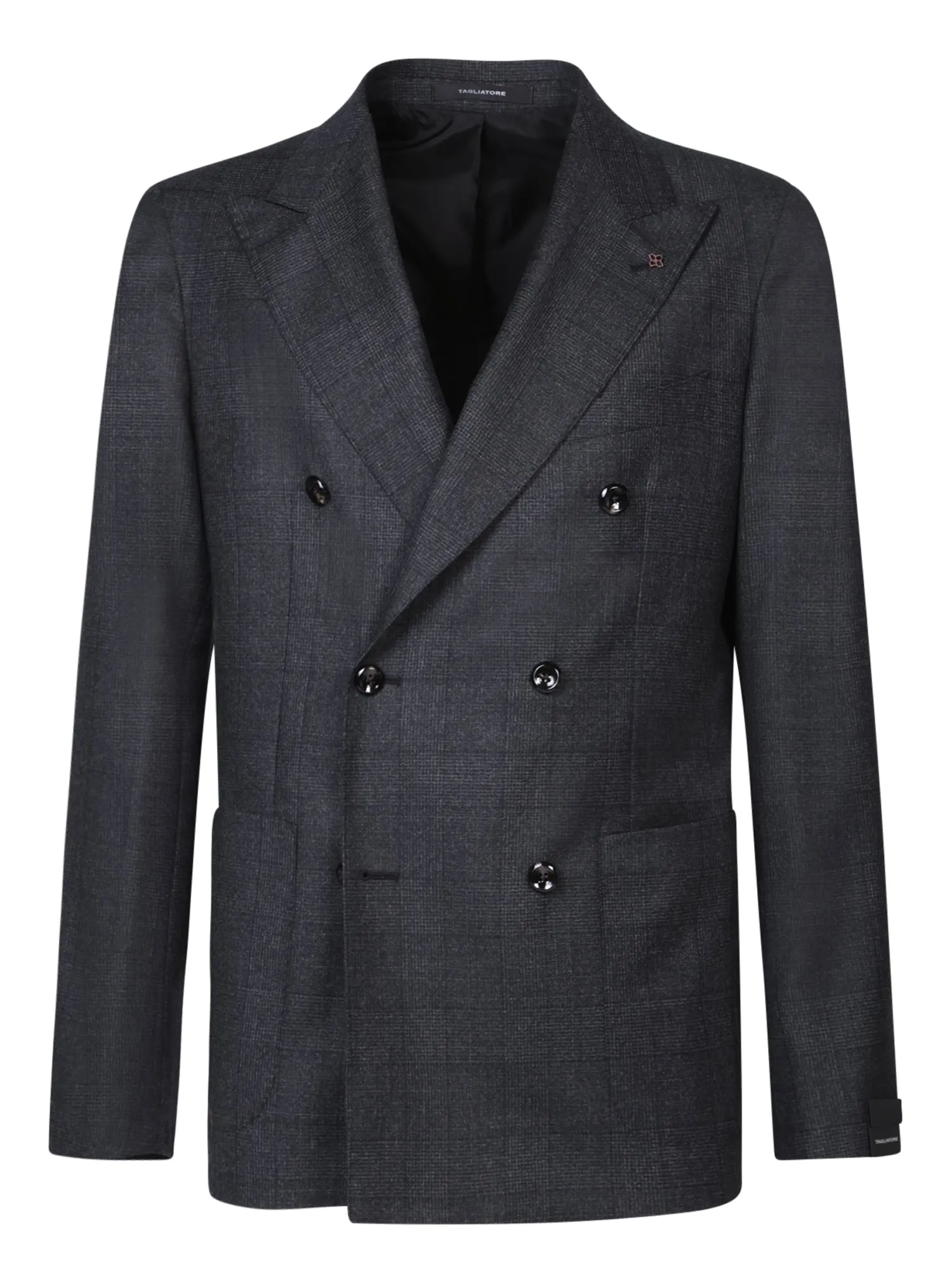 Double-Breasted Wool Suit Grey