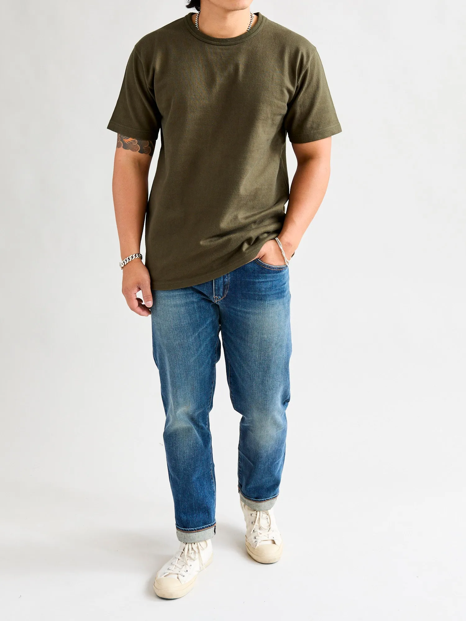Double Heavyweight 12.1oz T-Shirt in Khaki