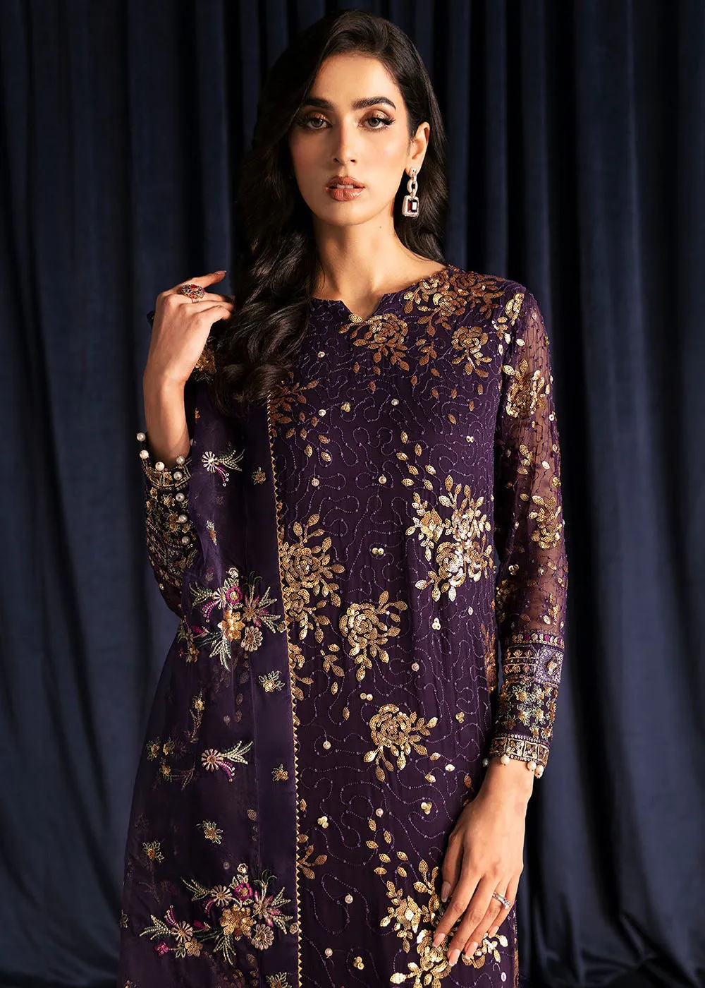 Elanora Embroidered Formals' 24 by Nureh | NEL-45