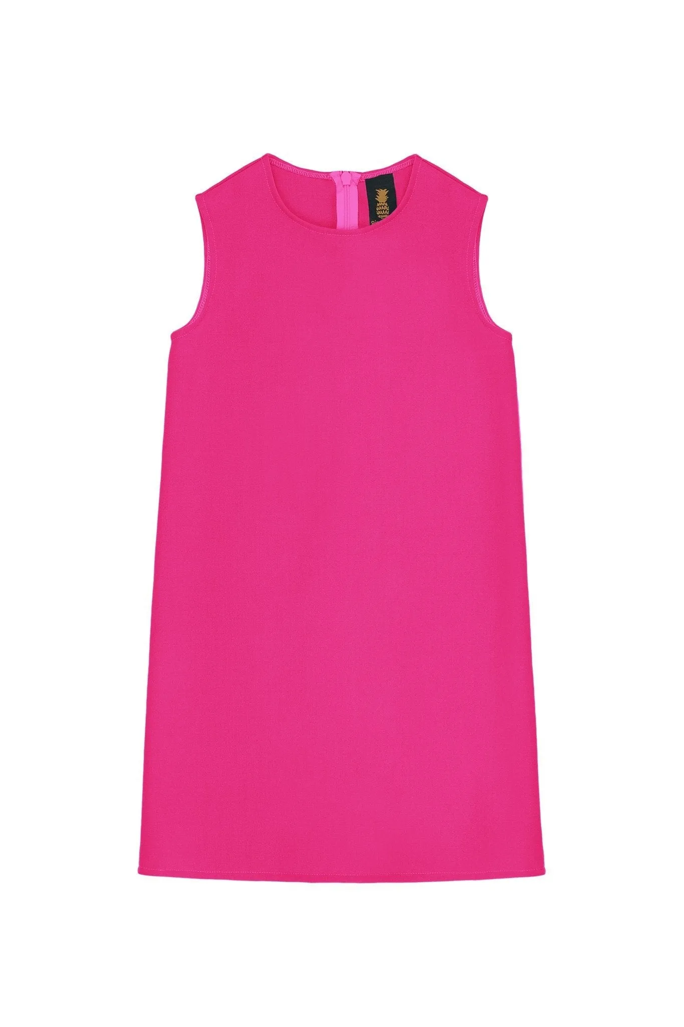Fuchsia Hot Pink Stretchy Sleeveless Cute Summer Shift Dress - Girls