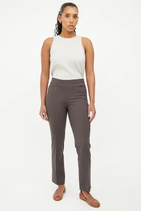 Green Wool Slim Trouser