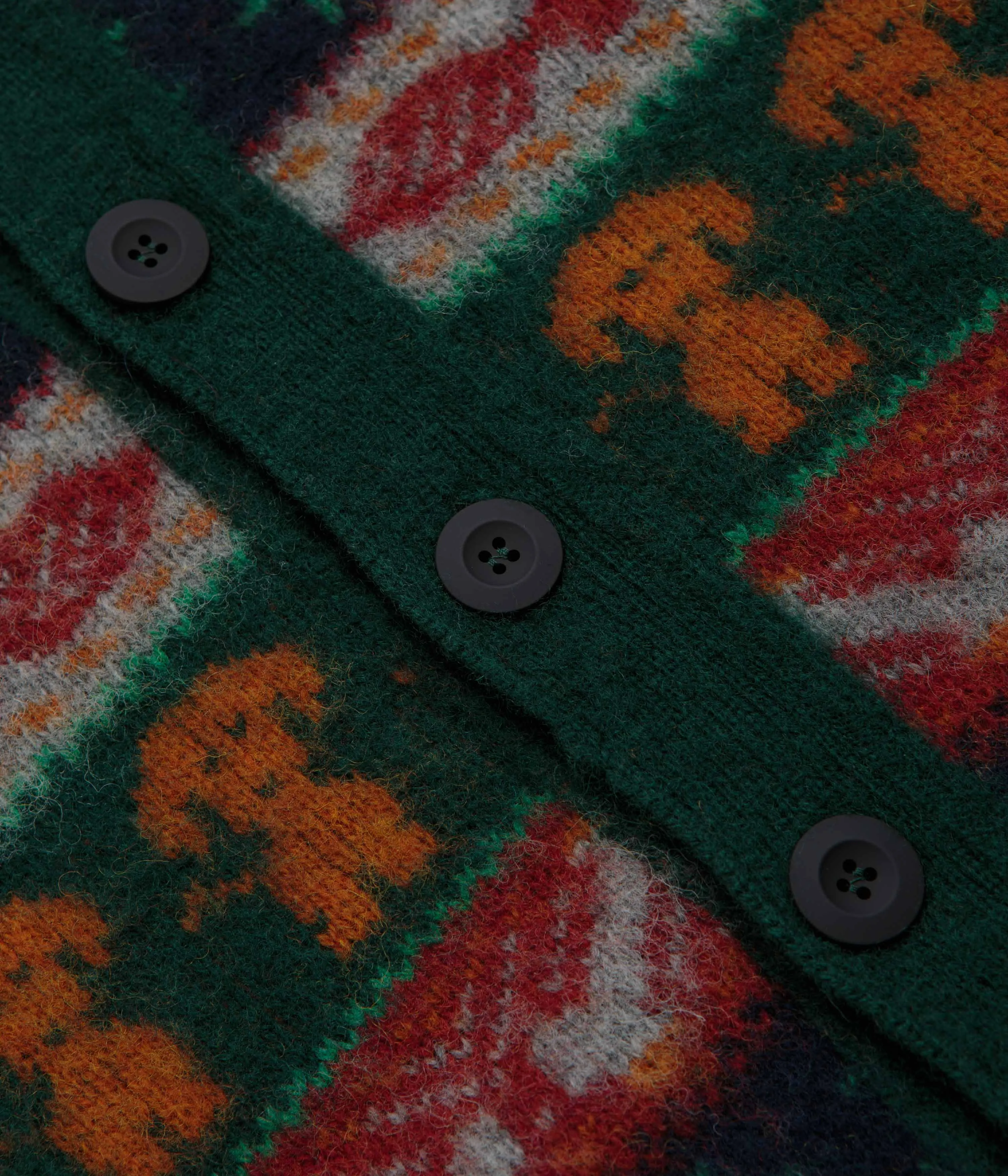 Howlin' Dogs in Space Cardigan - Forest