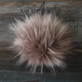 Jimmy Beans Wool Faux Fur Pom Poms - Mink
