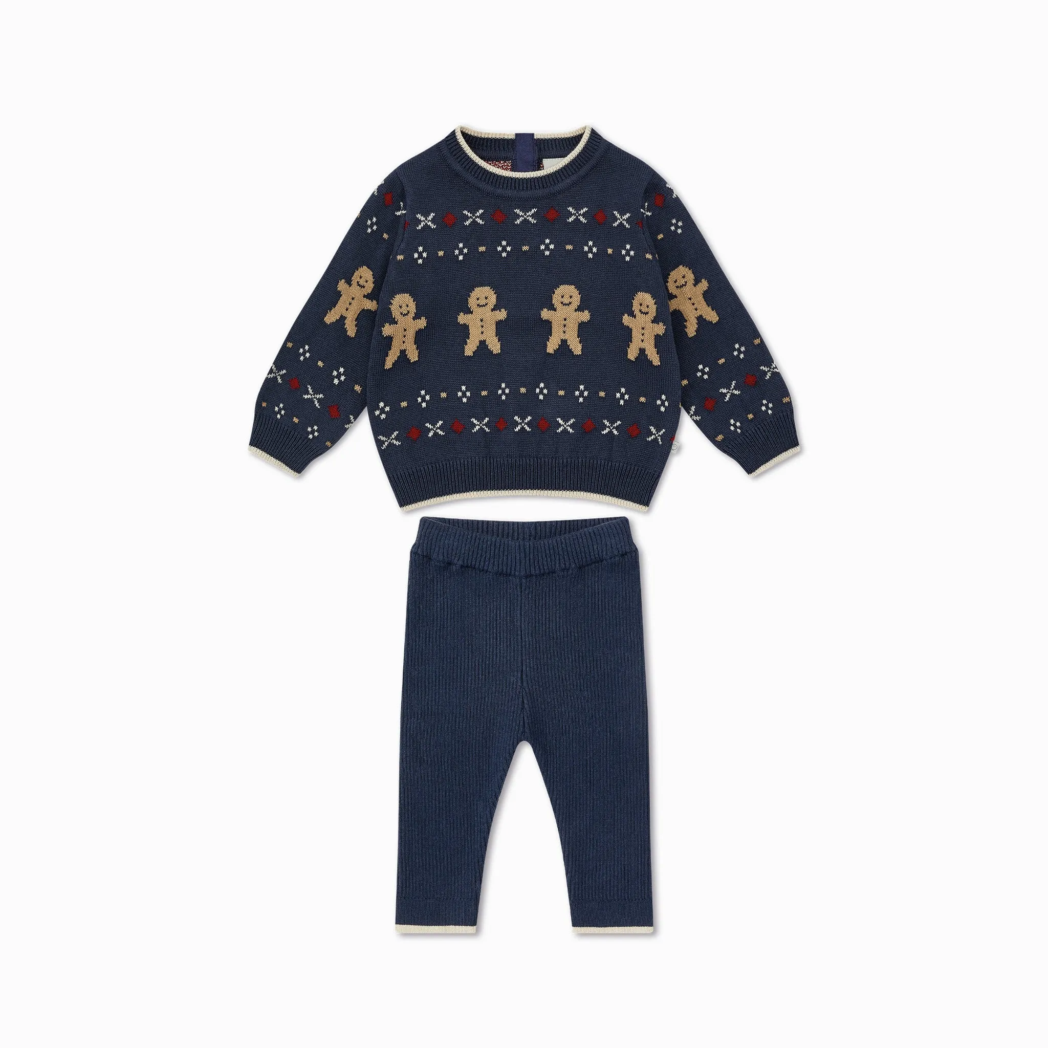 Knitted Gingerbread Jumper & Leggings Outfit