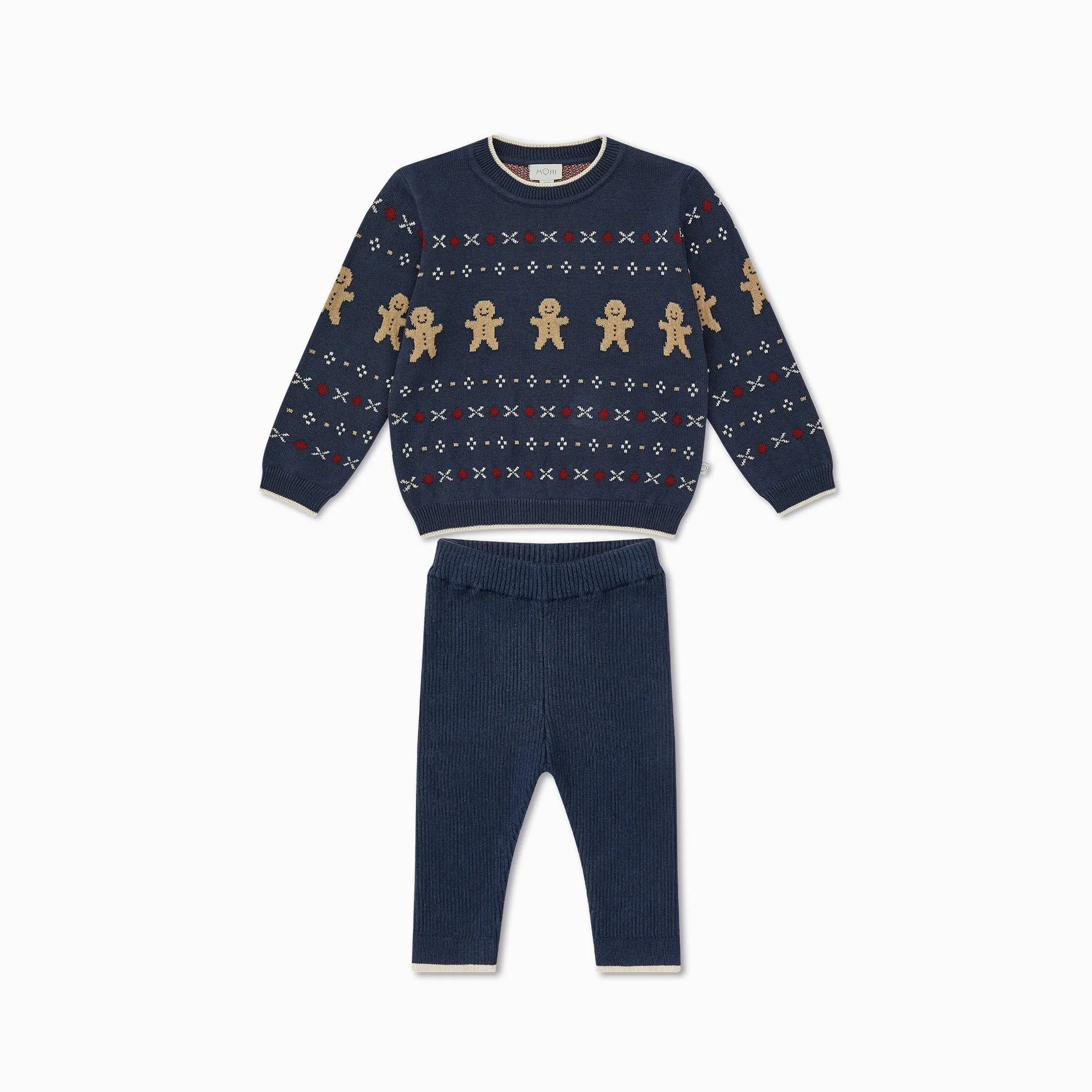 Knitted Gingerbread Jumper & Leggings Outfit