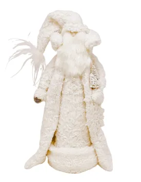 Kringle Santa - Large, Bisque Fur, Ice