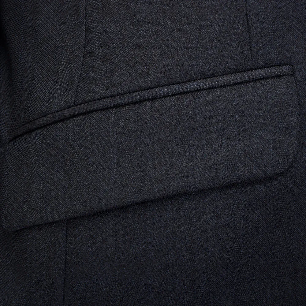 Lanificio F.lli Cerruti Navy Herringbone Suit