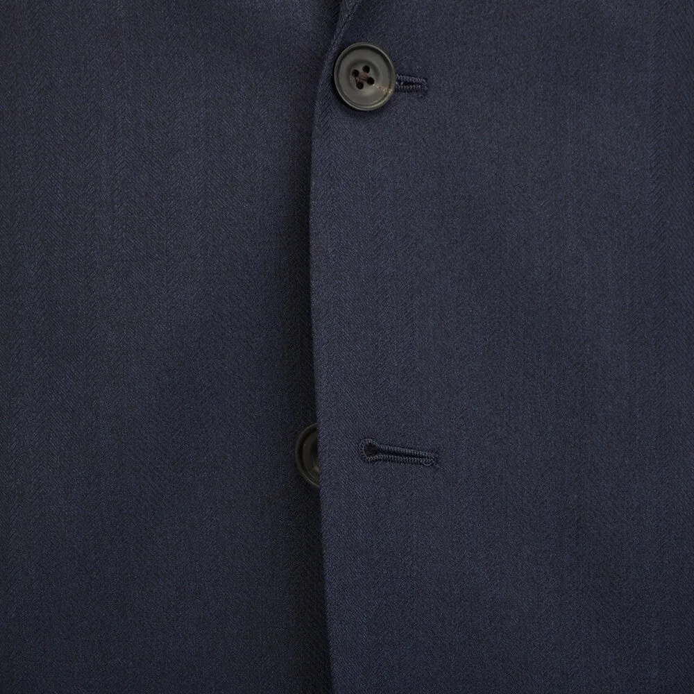 Lanificio F.lli Cerruti Navy Herringbone Suit