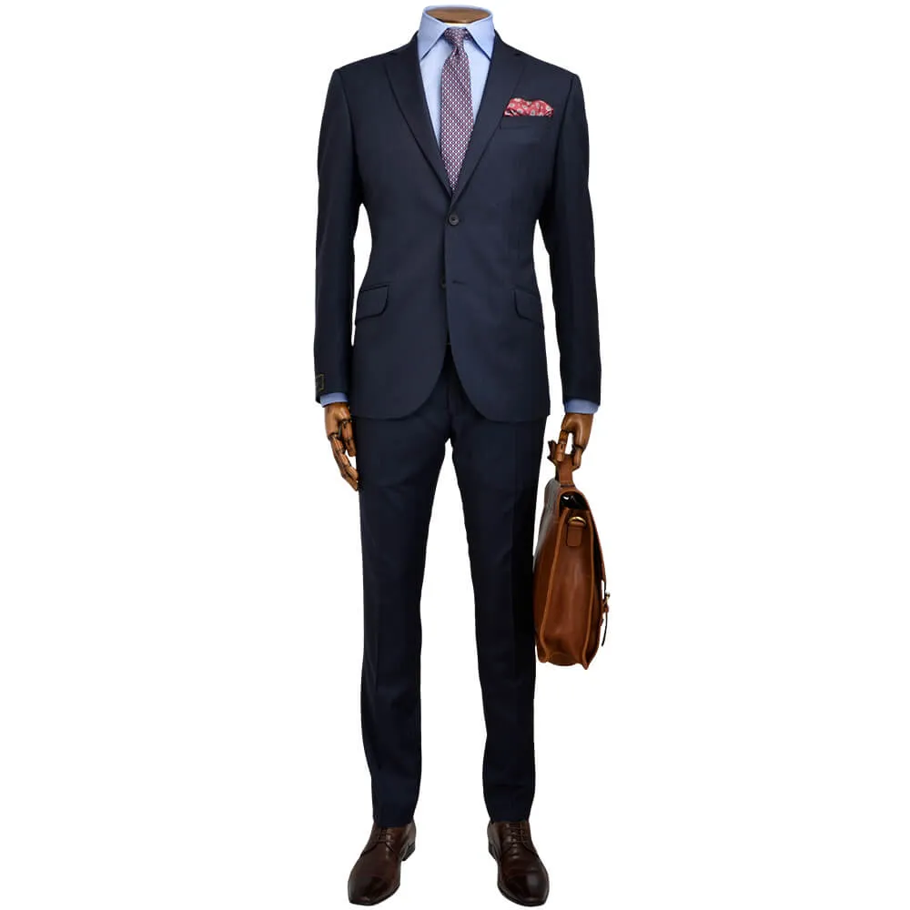 Lanificio F.lli Cerruti Navy Herringbone Suit