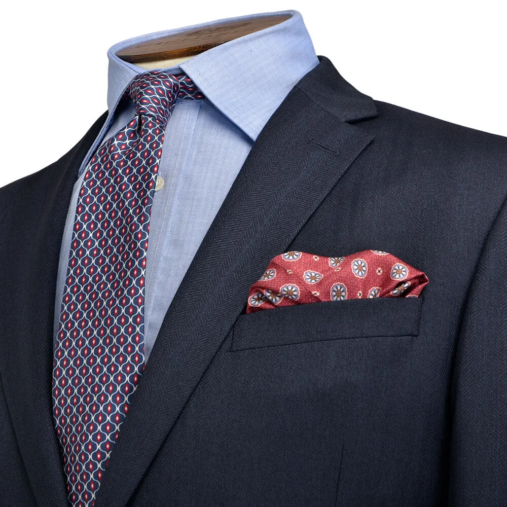 Lanificio F.lli Cerruti Navy Herringbone Suit