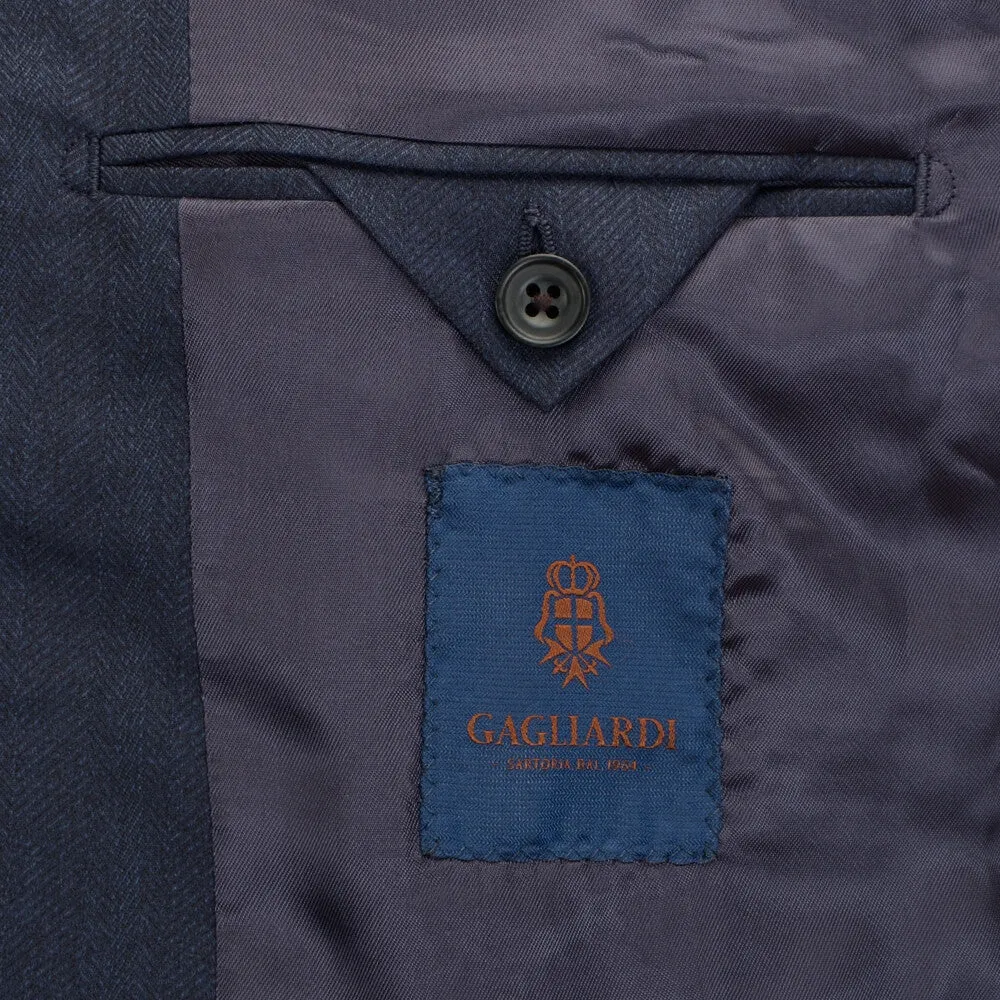 Lanificio F.lli Cerruti Navy Herringbone Suit
