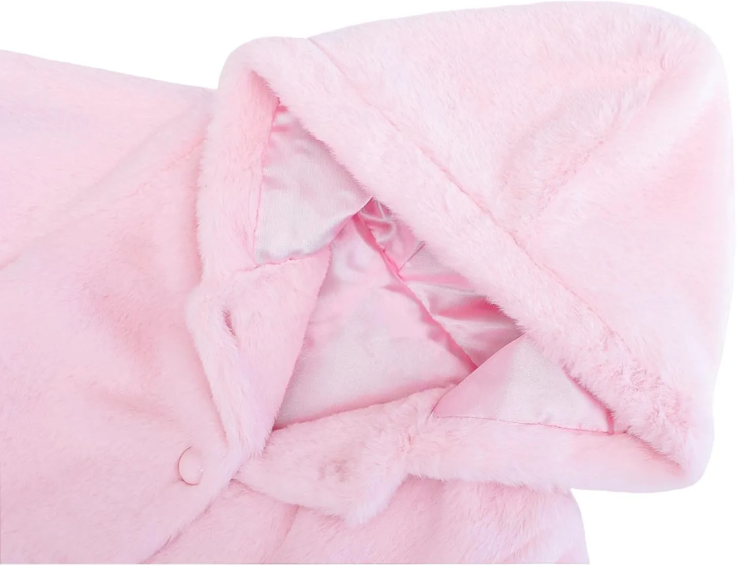 Lilax Girls Cozy Hooded Winter Faux Fur Jacket Coat