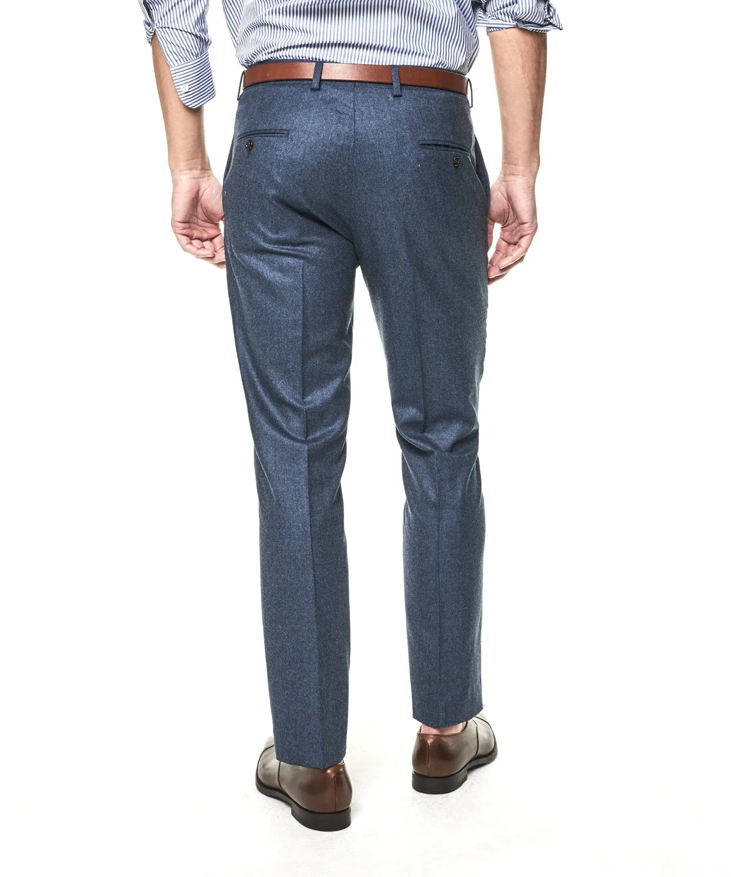 Made In The USA Sutton Wool Flannel Suit Trouser In Petrol
