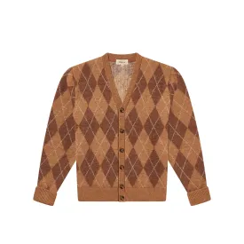 Manors Mens Argyle Cardigan 'Beige'