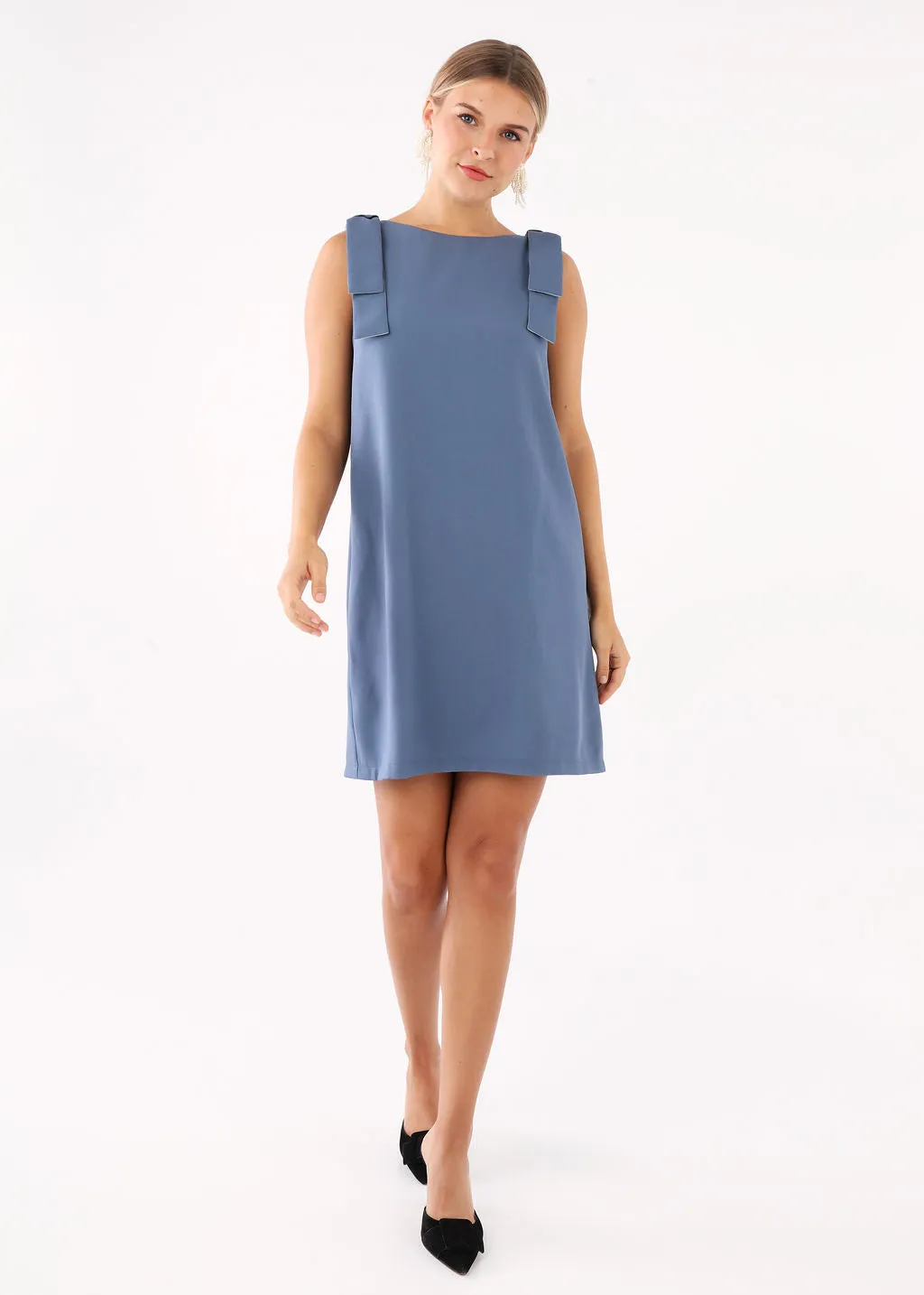 Michelle Shift Dress Slate Blue