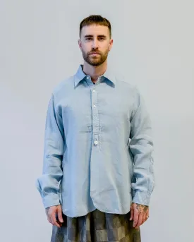Needles Regular Collar EDW Shirt Linen Canvas Sax