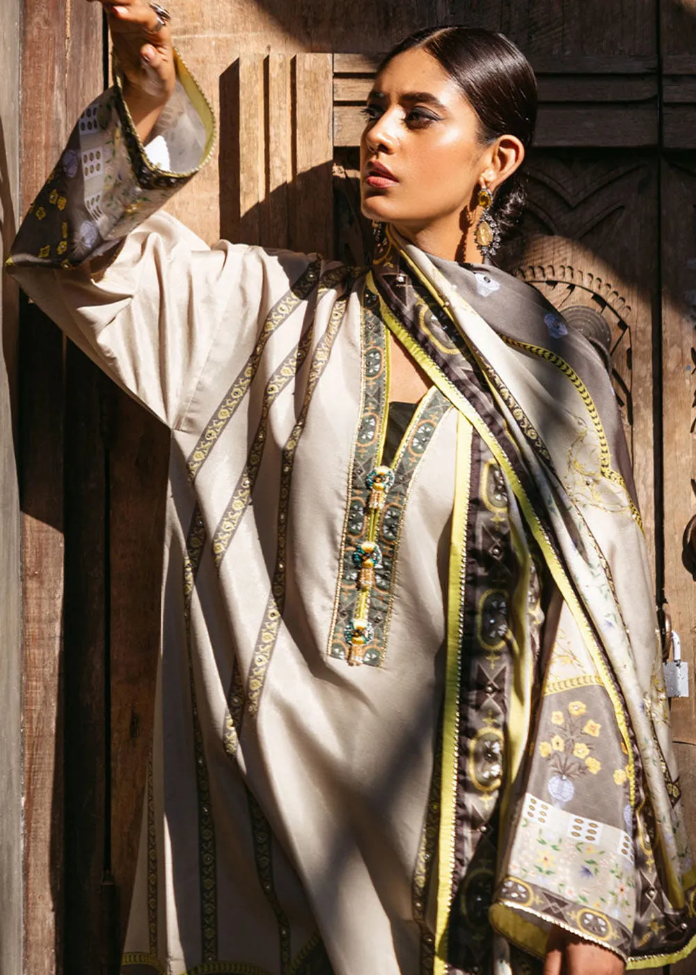 Nirvana Unstitched Silk Edit '24 by Mushq | Chestnut