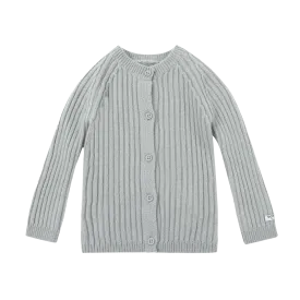 Perino Merino Wool Cardigan | Silvery Sage Melange