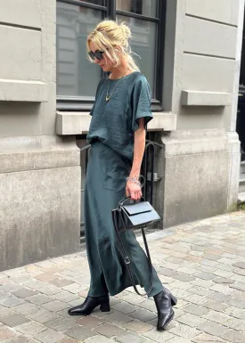 Jungle Green Quill Maila-M Skirt