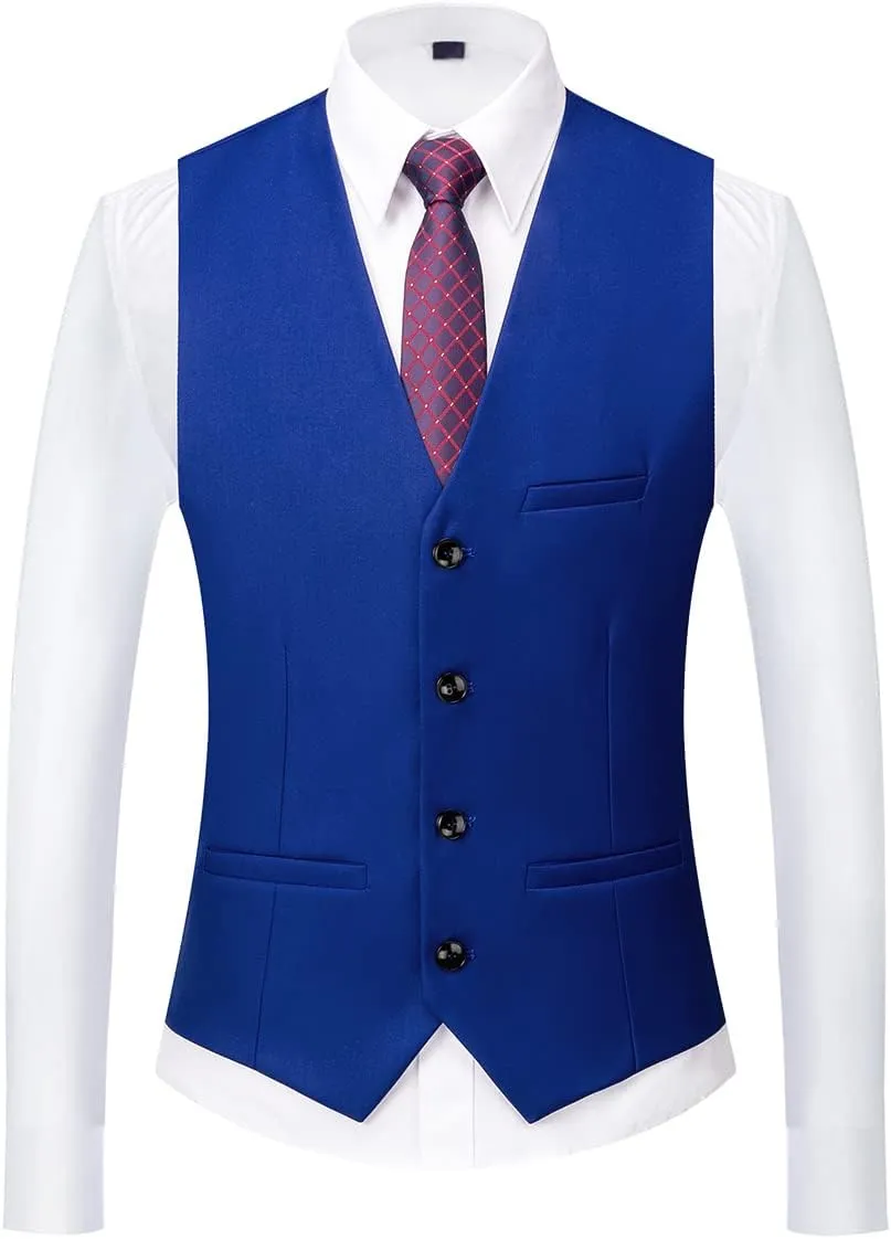 Rogers & Morris Men's Tuxedo Suit Regular Fit 3 Piece Suit Blazer Jacket Waistcoat Pants Set for Wedding Prom