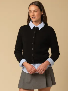 Round Neck Cardigan_Black