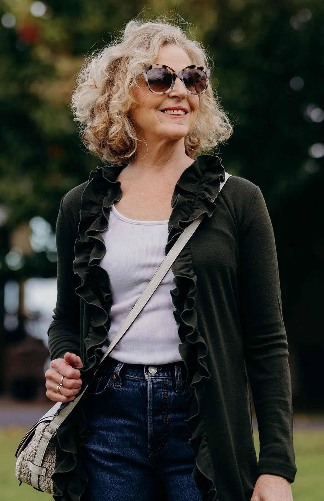 Ruffled Cardigan