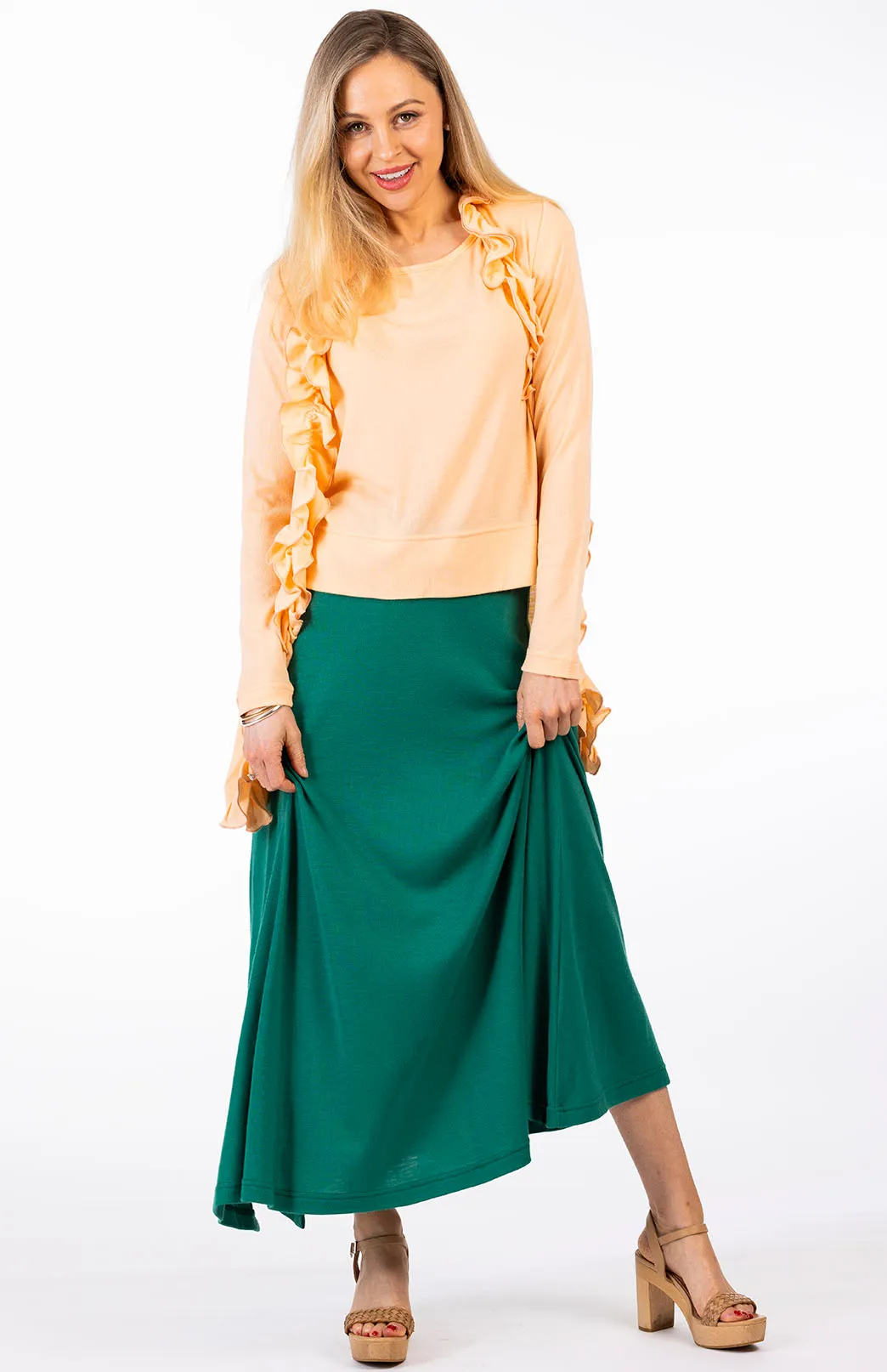 Ruffled Cardigan