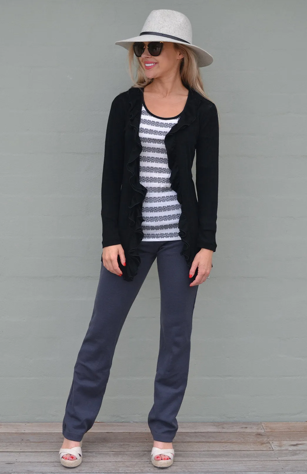 Ruffled Cardigan