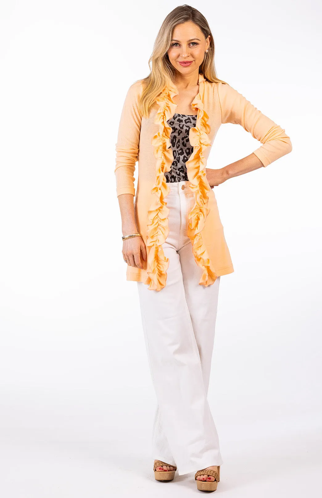 Ruffled Cardigan