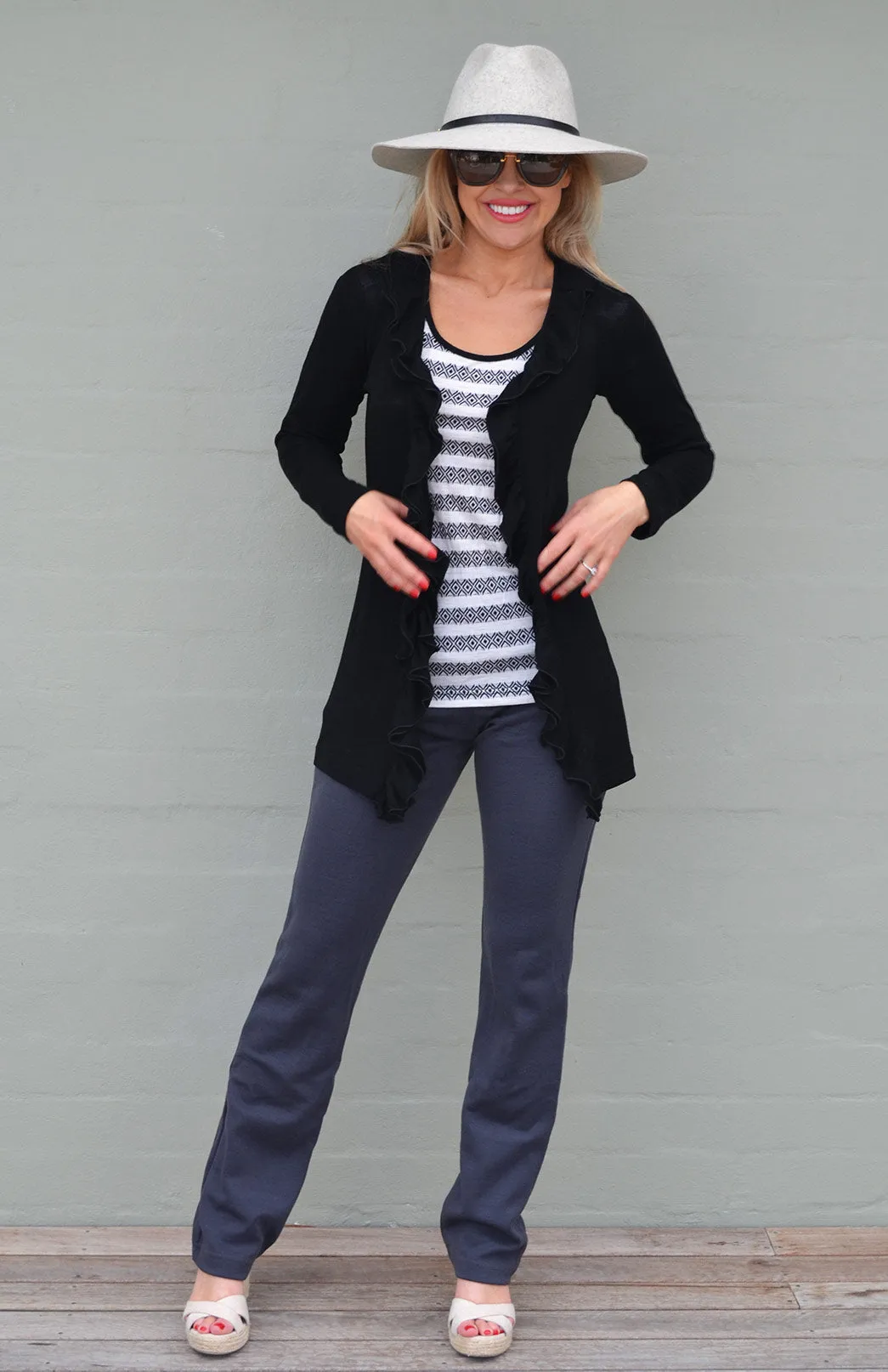 Ruffled Cardigan