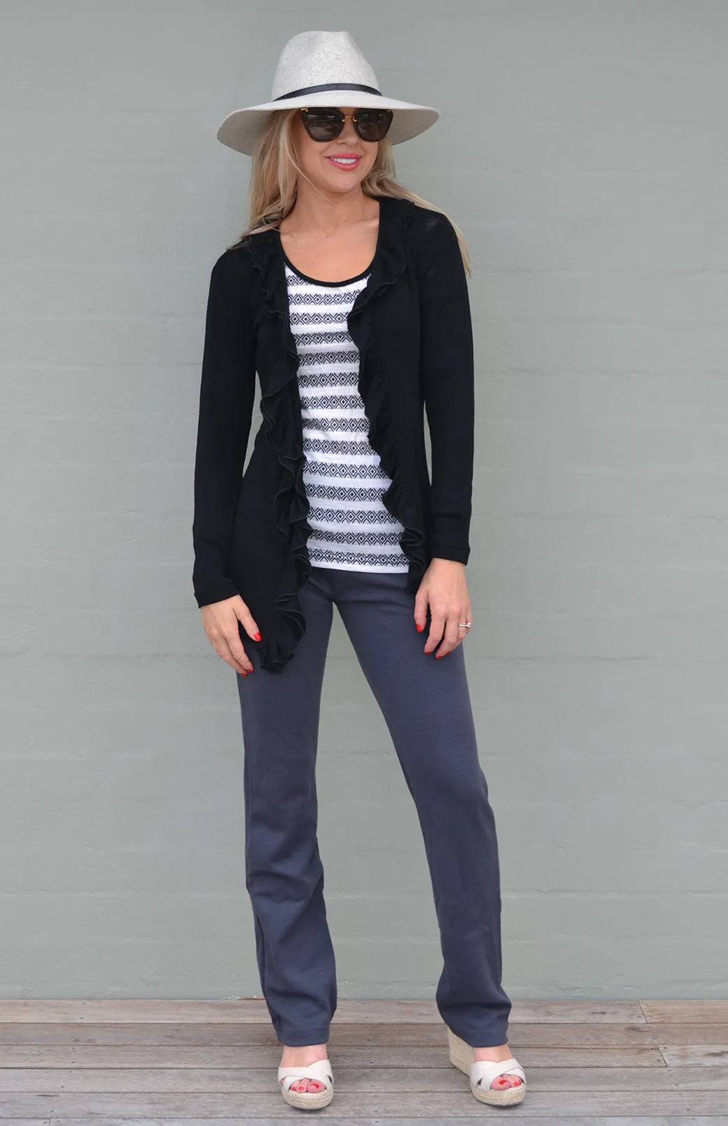 Ruffled Cardigan