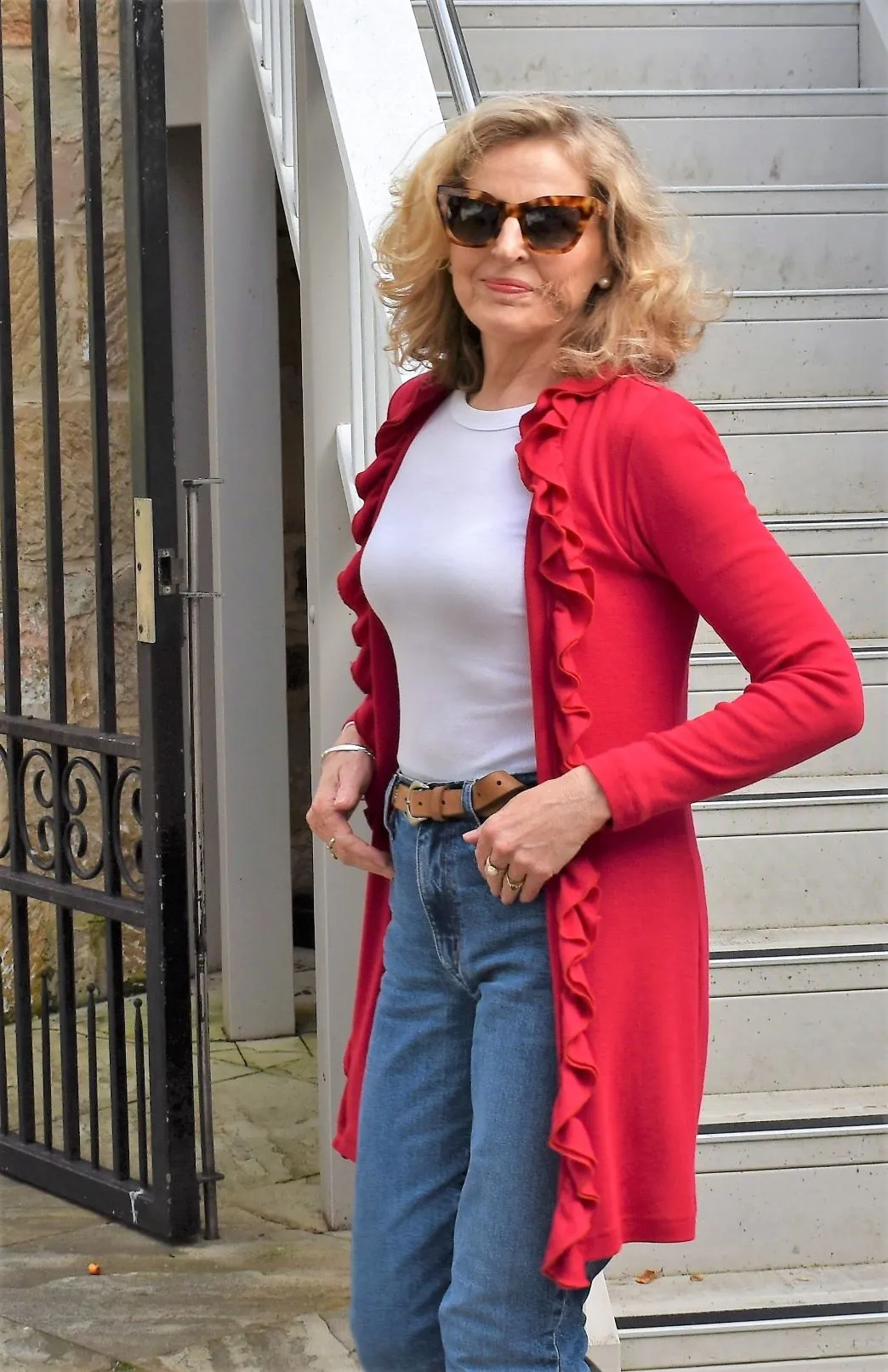 Ruffled Cardigan
