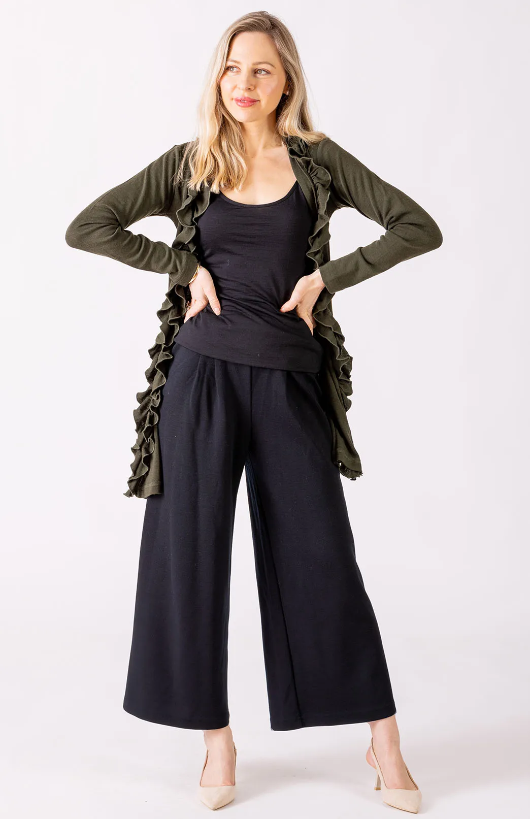 Ruffled Cardigan