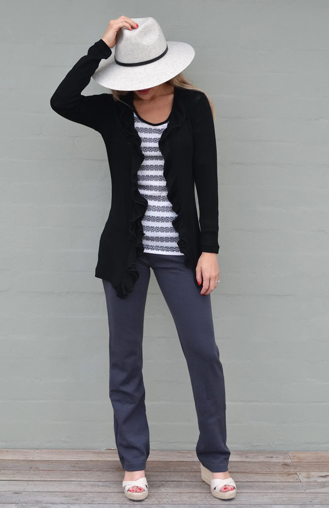 Ruffled Cardigan